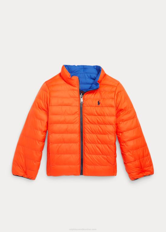 dakota blå multi børn Ralph Lauren p-lags 2 vendbar jakke Z426B7446