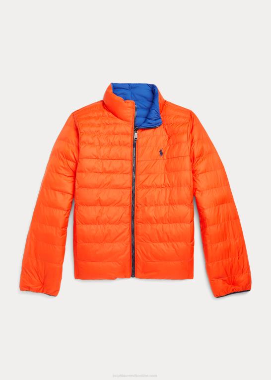 dakota blå multi børn Ralph Lauren p-lags 2 vendbar jakke Z426B7576