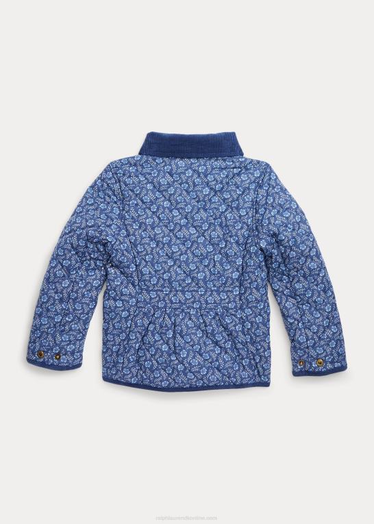 delphine blomster børn Ralph Lauren quiltet vandafvisende staldjakke Z426B7408