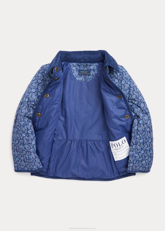 delphine blomster børn Ralph Lauren quiltet vandafvisende staldjakke Z426B7408