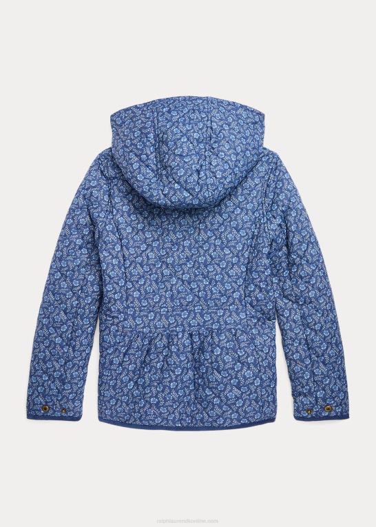 delphine blomster børn Ralph Lauren quiltet vandafvisende staldjakke Z426B7573