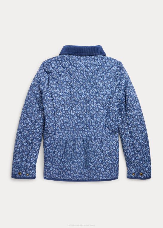 delphine blomster børn Ralph Lauren quiltet vandafvisende staldjakke Z426B7573