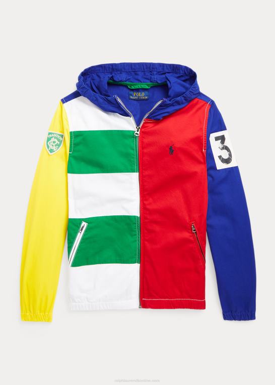 farveblok multi børn Ralph Lauren farveblokeret hættejakke i bomuld Z426B5991
