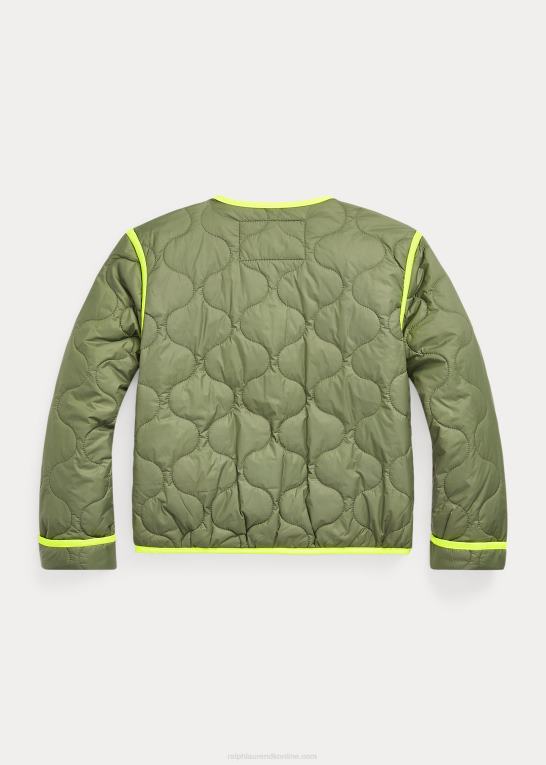 havesti børn Ralph Lauren quiltet jakke med neonkant Z426B7540