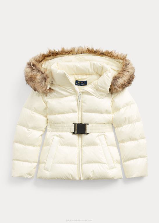 klubhuscreme børn Ralph Lauren vandafvisende dunjakke Z426B7360