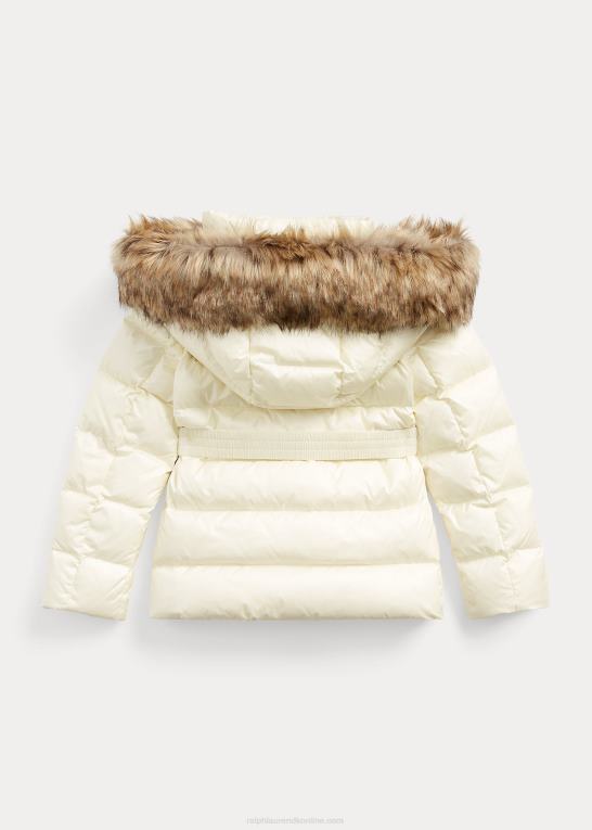 klubhuscreme børn Ralph Lauren vandafvisende dunjakke Z426B7360