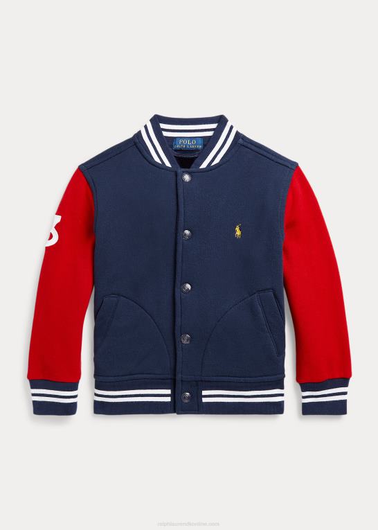 krydstogtflåde børn Ralph Lauren baseballjakke i crest fleece Z426B5785