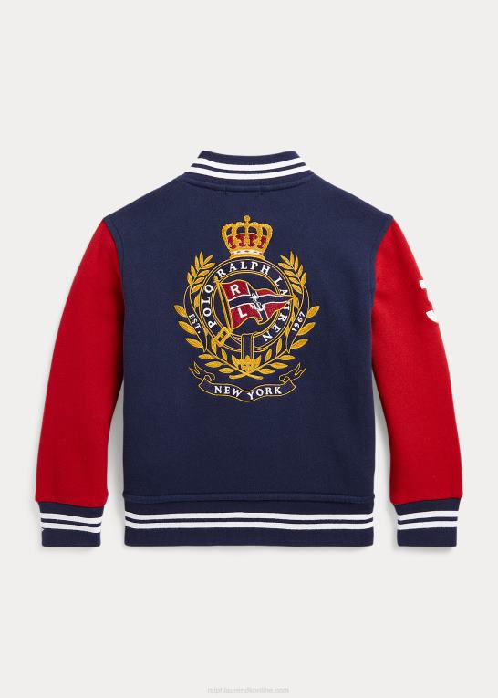 krydstogtflåde børn Ralph Lauren baseballjakke i crest fleece Z426B5785