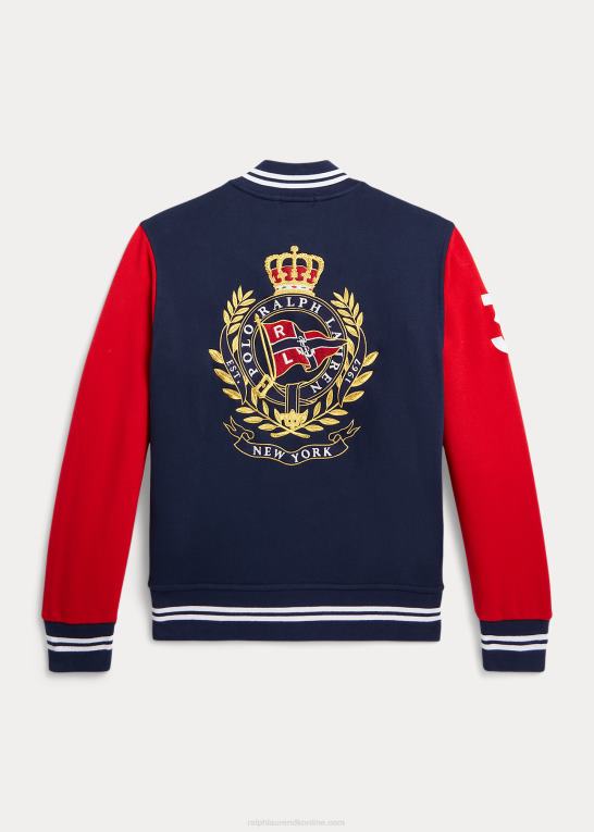 krydstogtflåde børn Ralph Lauren baseballjakke i crest fleece Z426B5992