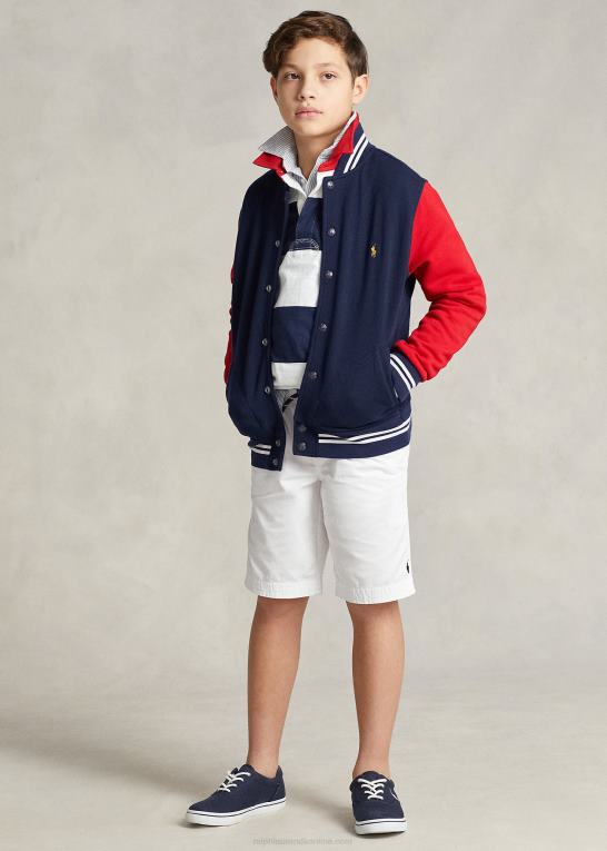 krydstogtflåde børn Ralph Lauren baseballjakke i crest fleece Z426B5992