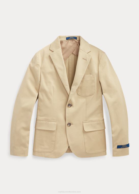 kystbeige børn Ralph Lauren stræk chino jakkesæt Z426B6577