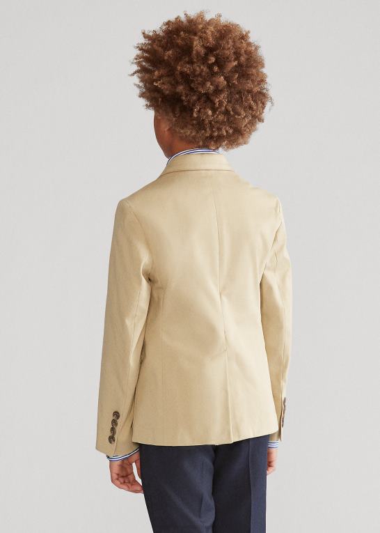 kystbeige børn Ralph Lauren stræk chino jakkesæt Z426B6577