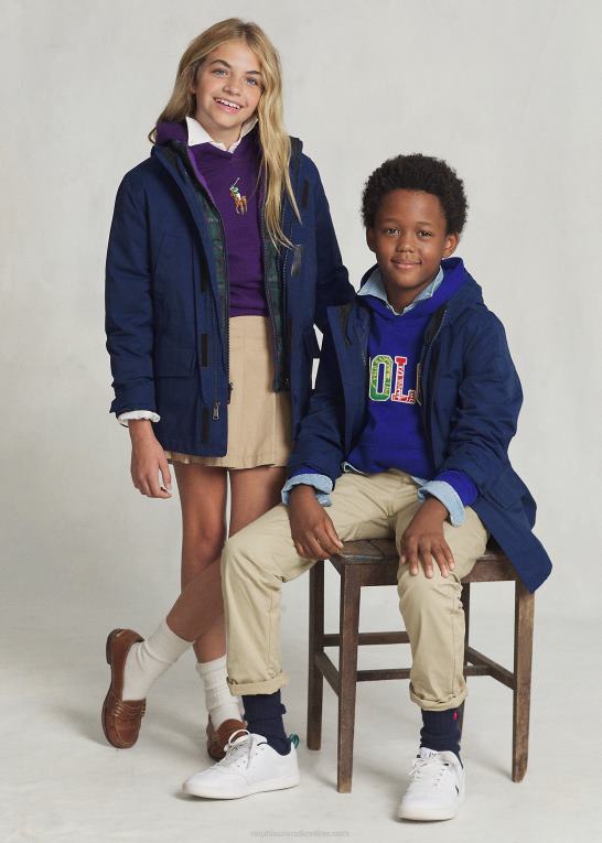 newport flåde børn Ralph Lauren p-lag 1 brugsvandafvisende jakke Z426B6008