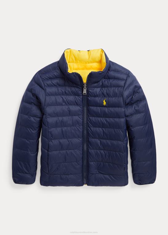 newport navy/gulfinne børn Ralph Lauren p-lags 2 vendbar jakke Z426B7406
