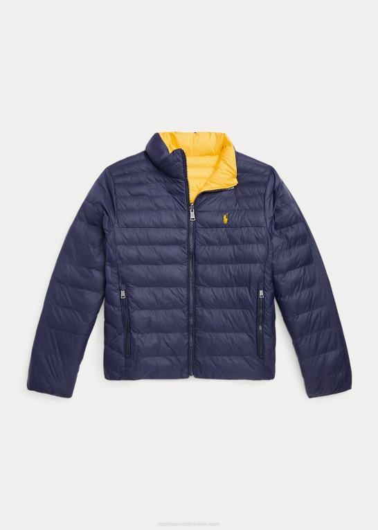 newport navy/gulfinne børn Ralph Lauren p-lags 2 vendbar jakke Z426B9920