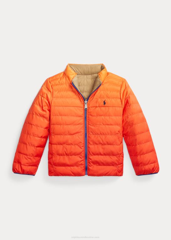 ombre/ørken khaki børn Ralph Lauren p-lags 2 vendbar jakke Z426B6431