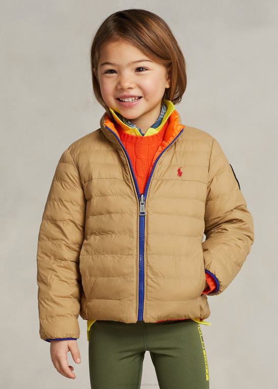 ombre/ørken khaki børn Ralph Lauren p-lags 2 vendbar jakke Z426B6431