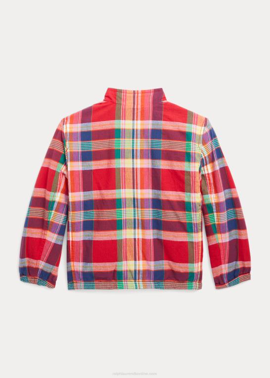 rød/marine multi børn Ralph Lauren vendbar madrasjakke i bomuld Z426B5662