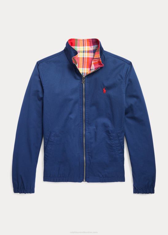 rød/marine multi børn Ralph Lauren vendbar madrasjakke i bomuld Z426B6181