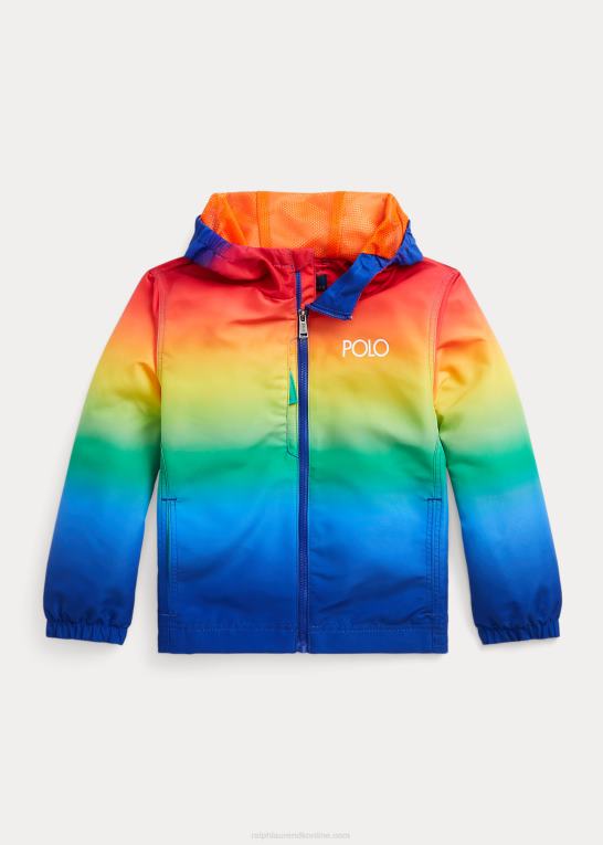 regnbue ombre børn Ralph Lauren ombre vandafvisende pakbar jakke Z426B9798