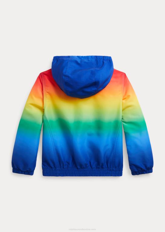 regnbue ombre børn Ralph Lauren ombre vandafvisende pakbar jakke Z426B9798