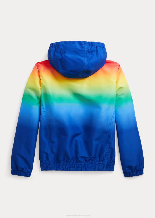 regnbue ombre børn Ralph Lauren ombre vandafvisende pakbar jakke Z426B9827