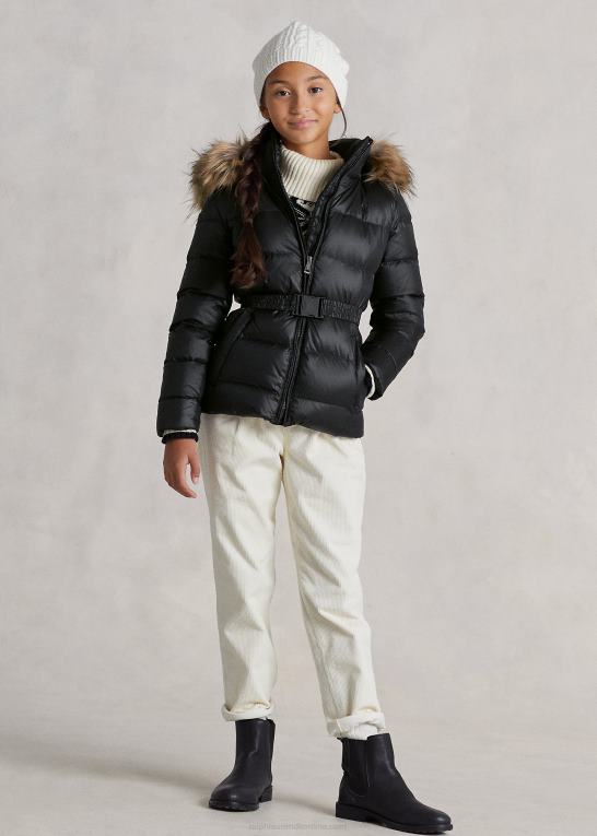 sort børn Ralph Lauren vandafvisende dunjakke Z426B7508