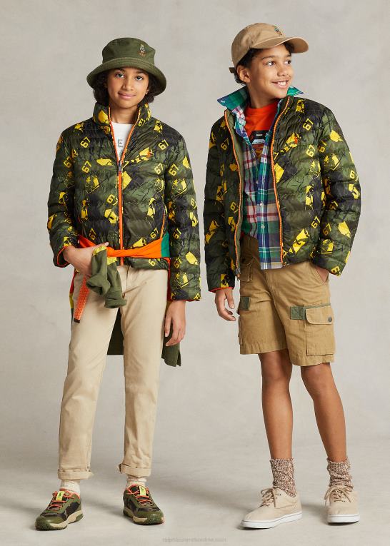 topmøde camo/have spor børn Ralph Lauren p-lags 2 vendbar jakke Z426B6560