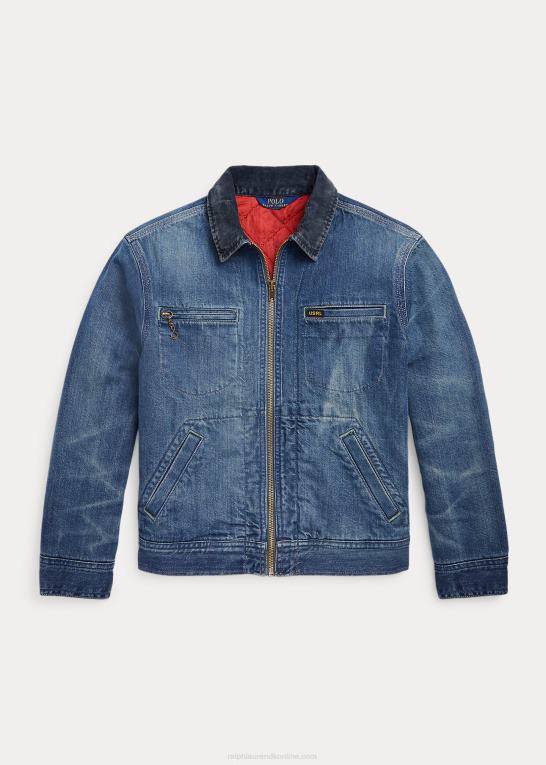 wydale vask børn Ralph Lauren denim truckerjakke med fuld lynlås Z426B6687