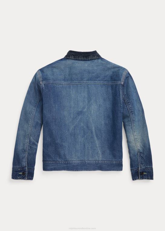wydale vask børn Ralph Lauren denim truckerjakke med fuld lynlås Z426B6687