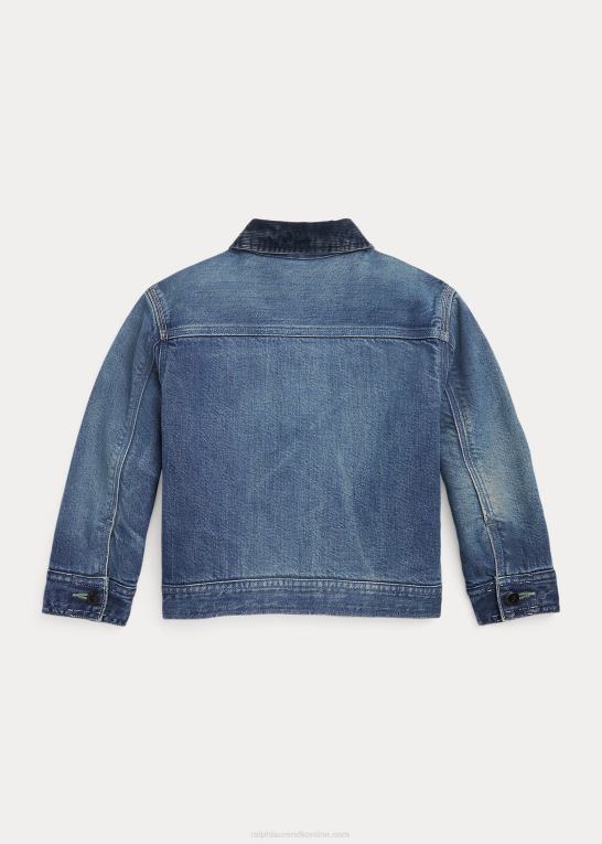 wydale vask børn Ralph Lauren denim truckerjakke med fuld lynlås Z426B9918