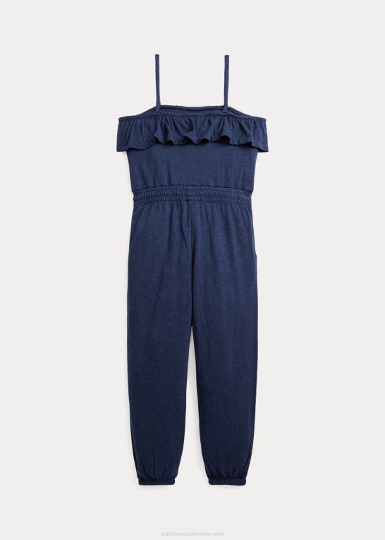 blå lyng børn Ralph Lauren flæser slub jersey jumpsuit Z426B9944