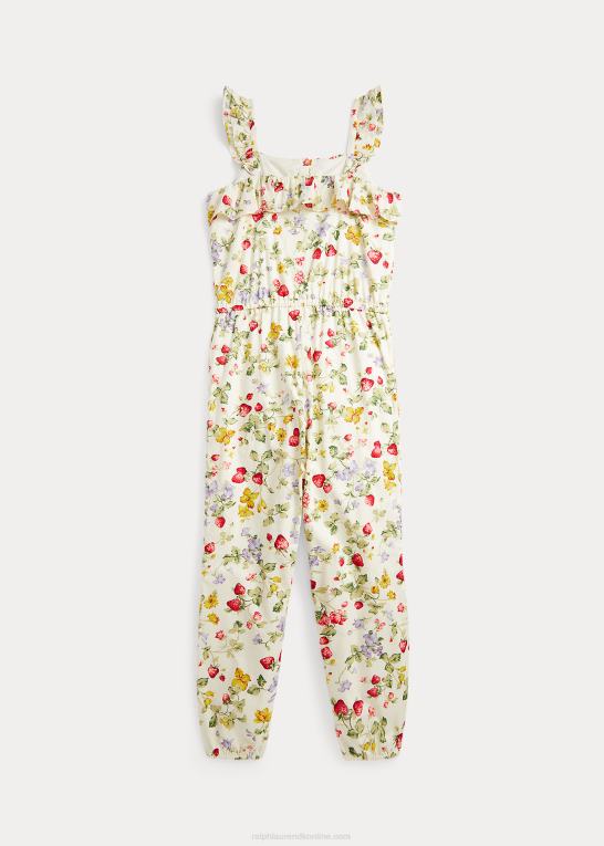blomstret jordbær børn Ralph Lauren blomstret batiste jumpsuit i bomuld Z426B6723