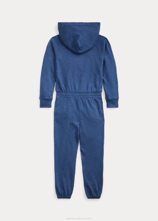rustik marine lyng børn Ralph Lauren spa frotté jumpsuit med hætte Z426B7456