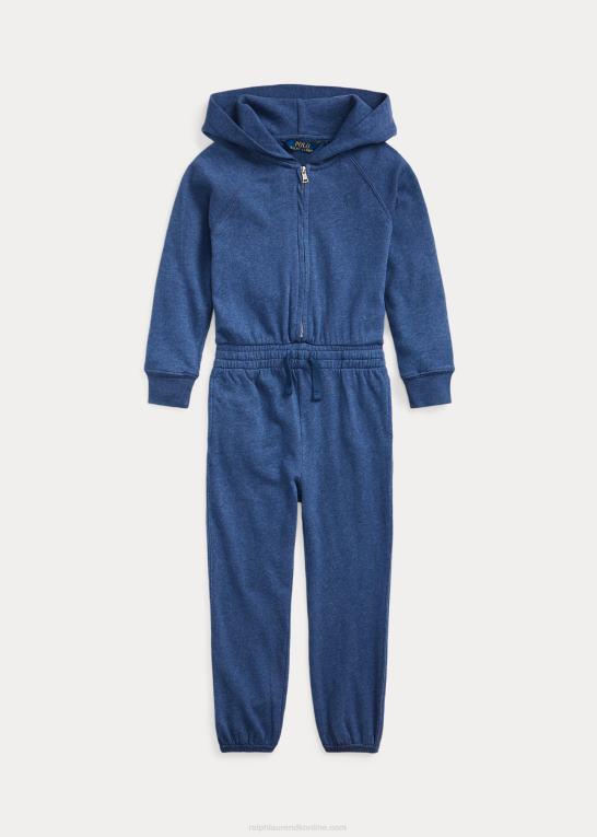 rustik marine lyng børn Ralph Lauren spa frotté jumpsuit med hætte Z426B7605