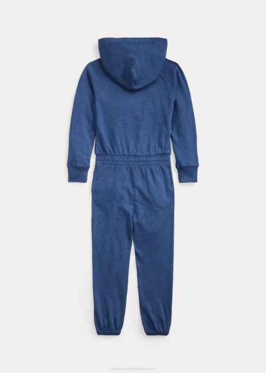 rustik marine lyng børn Ralph Lauren spa frotté jumpsuit med hætte Z426B7605