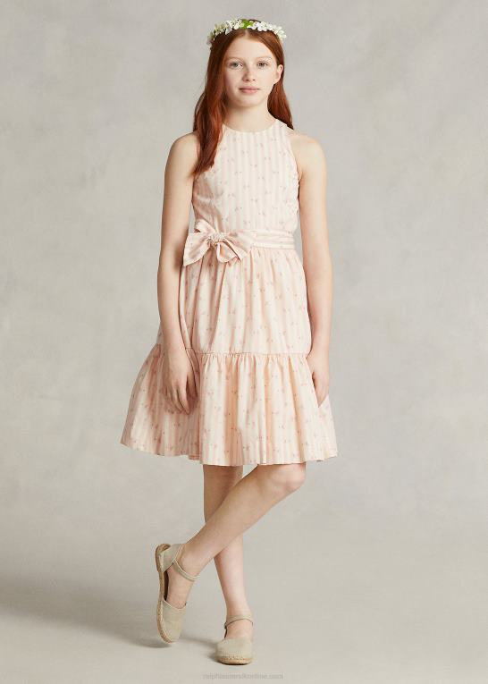 Bettina blomsterstribe børn Ralph Lauren stribet blomstret dobbykjole Z426B6964
