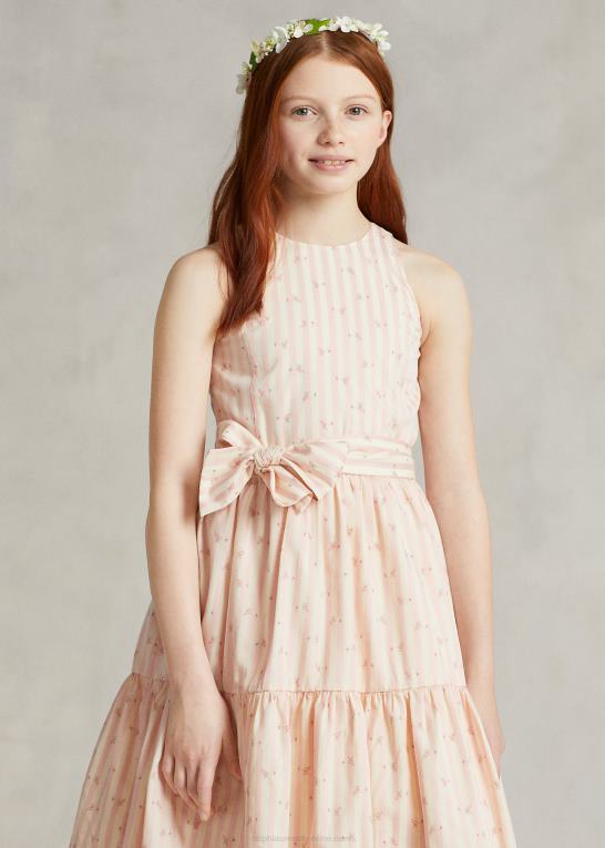 Bettina blomsterstribe børn Ralph Lauren stribet blomstret dobbykjole Z426B6964
