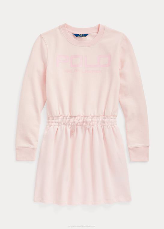 akacie lyserød børn Ralph Lauren logo fleece kjole Z426B7589