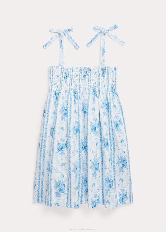 aline blomster børn Ralph Lauren blomstret smock-batistkjole i bomuld Z426B6823