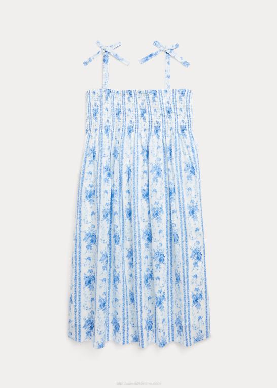 aline blomster børn Ralph Lauren blomstret smock-batistkjole i bomuld Z426B7084