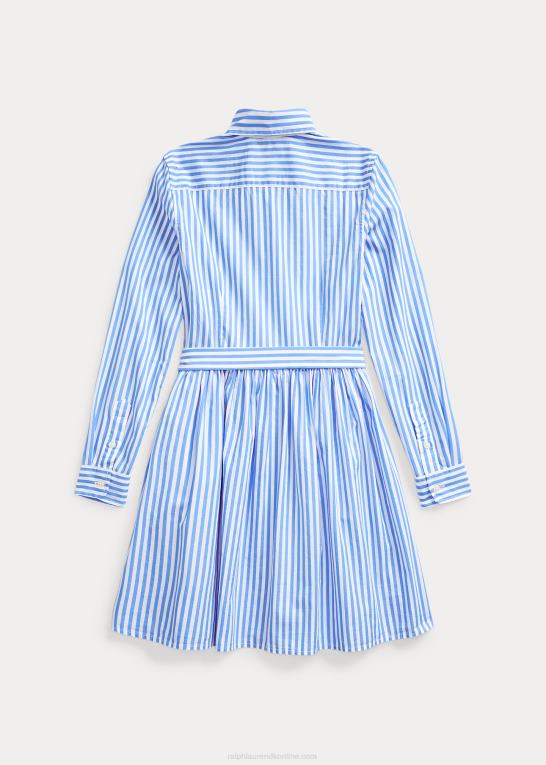 blå multi børn Ralph Lauren stribet skjortekjole i bomuld Z426B10006