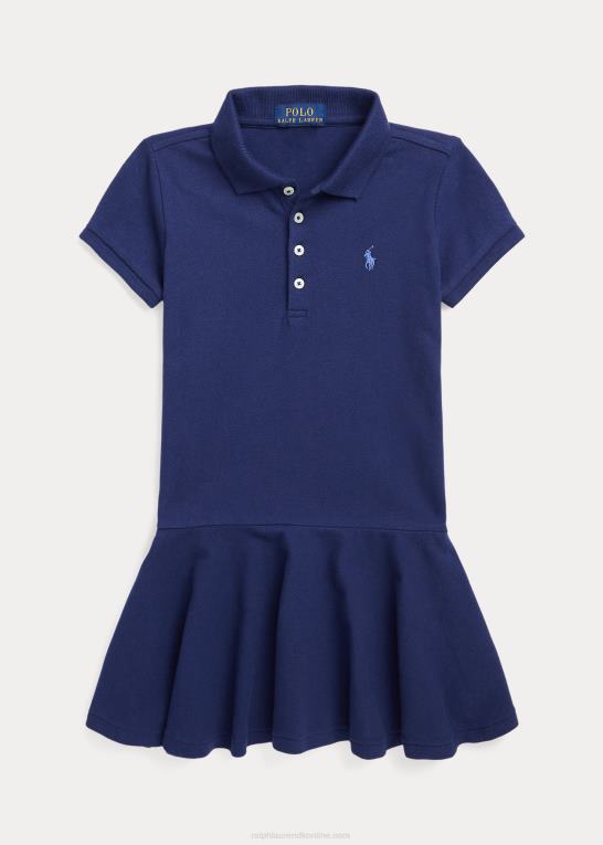flåde børn Ralph Lauren kortærmet polokjole Z426B9977