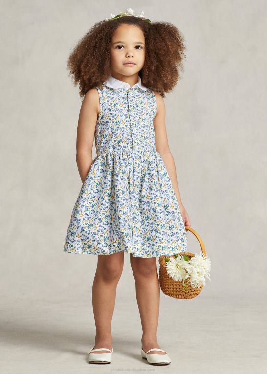 harper ditsy børn Ralph Lauren blomstret oxford skjortekjole i bomuld Z426B7345