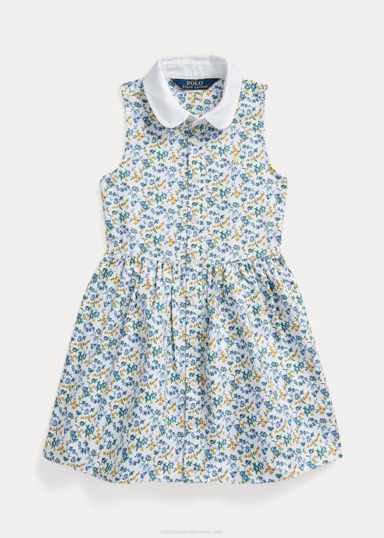 harper ditsy børn Ralph Lauren blomstret oxford skjortekjole i bomuld Z426B7345
