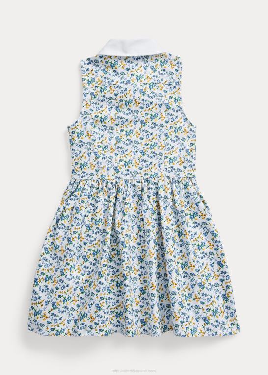 harper ditsy børn Ralph Lauren blomstret oxford skjortekjole i bomuld Z426B7345