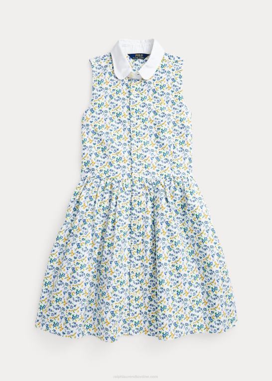harper ditsy børn Ralph Lauren blomstret oxford skjortekjole i bomuld Z426B7524