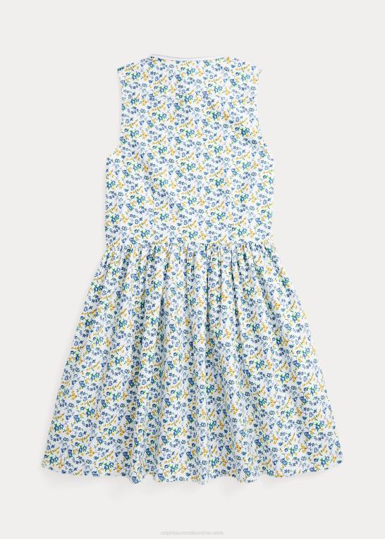 harper ditsy børn Ralph Lauren blomstret oxford skjortekjole i bomuld Z426B7524