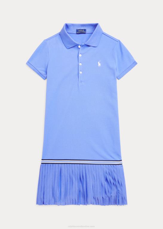 havneø blå børn Ralph Lauren plisseret strækmesh polokjole Z426B7176