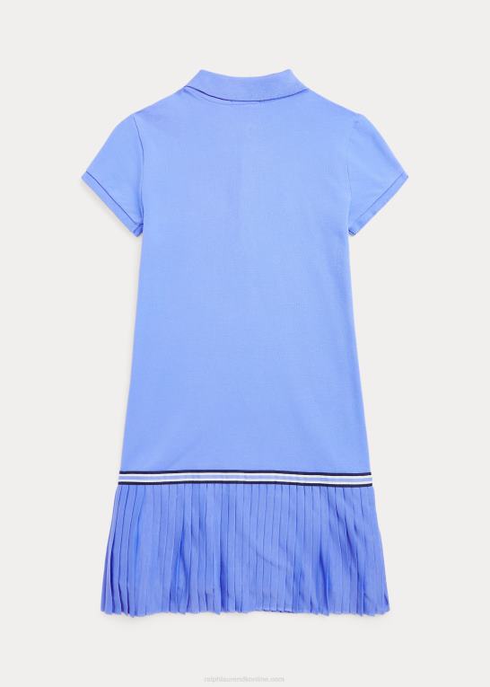 havneø blå børn Ralph Lauren plisseret strækmesh polokjole Z426B7176